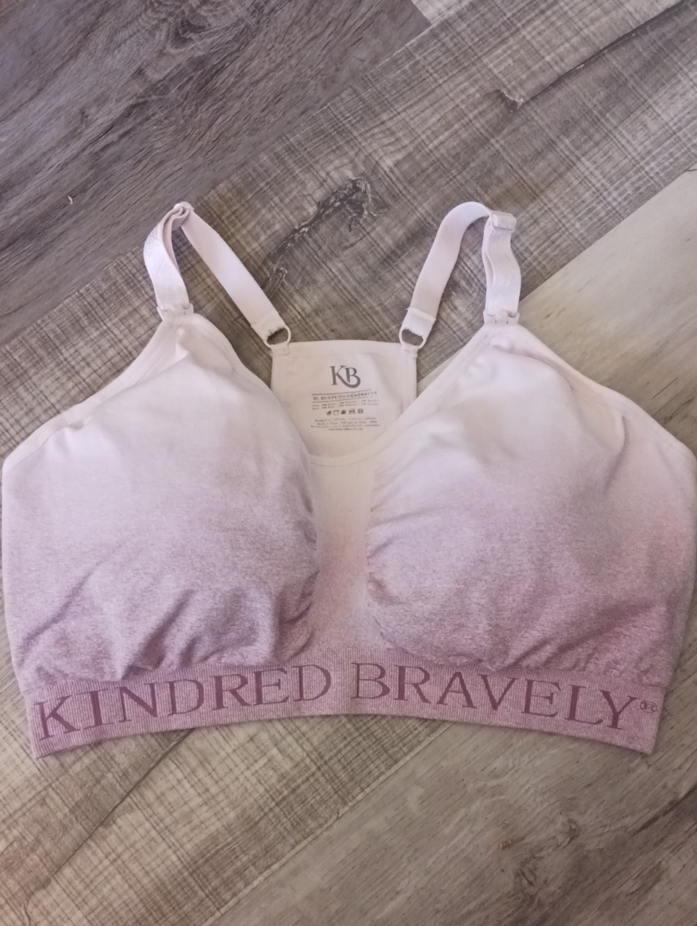 NEW Kindred Bravely Ombre Pink Nursing & Pumping Sports Bra